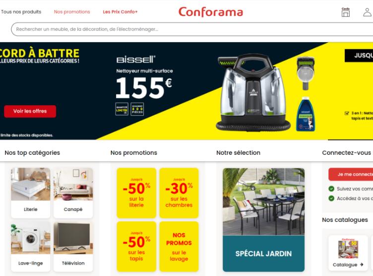 Conforama官网：https://www.conforama.fr/(图1)